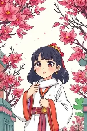 《折线青春》竖版漫画封面，折线图与课桌一角